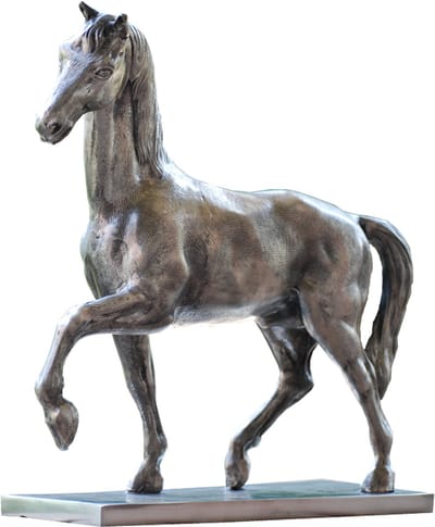 Tinnen Paard – Handgemaakt Miniatuur Dier – Luxe Woondecoratie – Uniek Cadeau & Verzameling