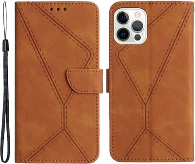 Cityhoesje-iPhone 15 Pro hoesje - Leather- Book case-