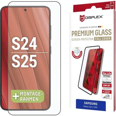 Displex Screenprotector Real Glass Full Cover geschikt voor Samsung Galaxy S25 / S24