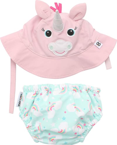 Zoocchini - UV Zwemluier en zonnehoedje - Allie the Alicorn - Medium - 6-12 maanden