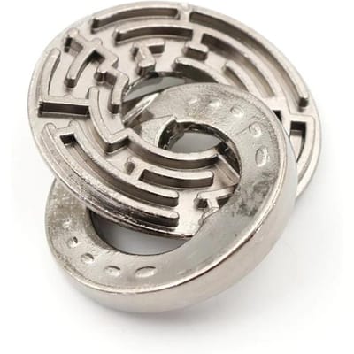 Labyrint 3D IQ Spelletjes Hersenkrakers Puzzels Voor Volwassenen Kinderen Wit Spelletjes Puzzel Metaal Fidget Speelgoed Labyrint Stijlvolle Uitstraling Praktisch Dagelijks Gebruik gray