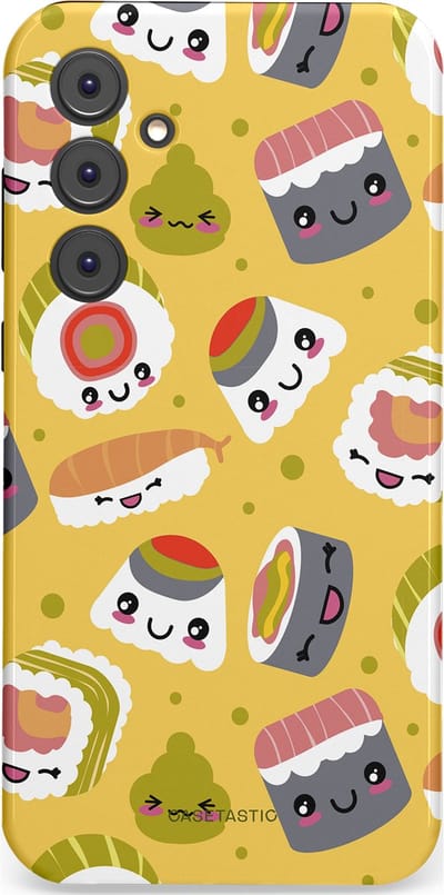 Casetastic Hoesje Geschikt voor Samsung A35 - Stijlvolle Beschermende Duo-layer Case - Sushi vriendjes