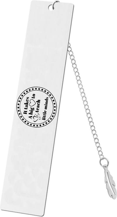 Akyol - it takes a big heart to teach little minds boekenlegger - Leraar - de beste juf of meester - leuk cadeau voor de juf of meester om te geven - bedankt cadeau
