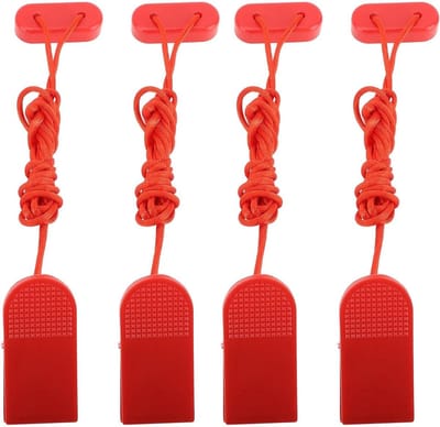 Loopband Veiligheidssleutel - Noodstop Sleutel - Veilig Trainen - Universeel Magnetisch Slot - 4 Stuks - Zwart