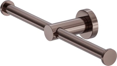 Owen & Finch Toiletrolhouder met Reserverolhouder – Geborsteld Satijn Brons | Brushed Satin Bronze | Rosé Gold (PVD) – Hoogwaardig RVS – Inclusief Wandmontage