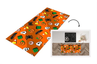 Keukenloper - Loper keuken - Snoep - Halloween - Patronen - 120x50 cm - Keukenloper vinyl