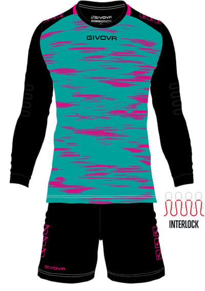 Doelman Set Givova Kit Turquoise-Black 2xs