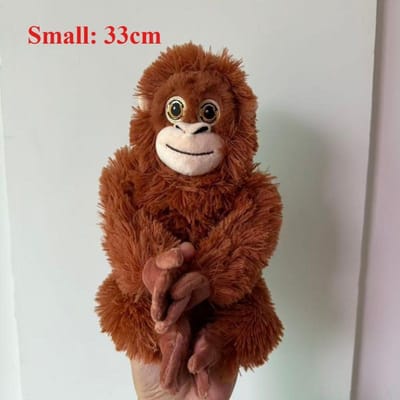 Peluche Singe Rouge Kawaii Mignon Jouet Gorille Dessin Animé Super Doux Orang-outan Jouets en Peluche Partenaire de Sommeil Cadeau d'Anniversaire Noël gray