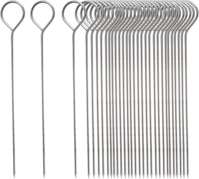 RVS Barbecue Spiesjes Set van 50 Stuks voor Grillen, Koken en Kamperen