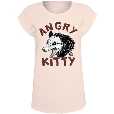 Todd Goldman - Fun T-shirt - Angry Kitty - Possum - S tot XXL - voor Vrouwen - oudroze