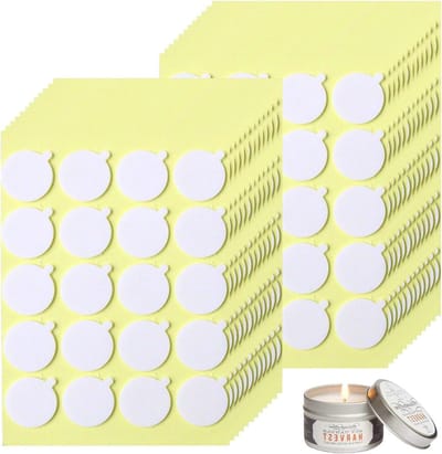 Lontstickers Kaarsen - Dubbelzijdig - Kaarsen Maken - Hittebestendig - 480 Stuks - Zwart