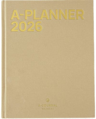A-Journal - A-Planner agenda - 2026 - Beige linnen