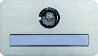 Naambordje Deurkijkgaatje - Spionnetje Deur - Veiligheid Thuis - Brandvertragend Getest - 120 x 70 mm - Aluminium