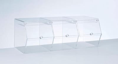 Plexi Snoepbak - Transparant - Acrylglas - 3 vakken