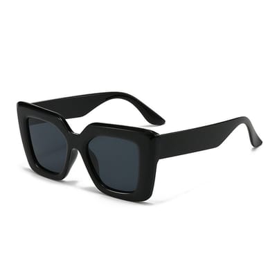 Dames Oversized Vierkante Frame Zonnebril Meerdere Getinte Glitter Designer Geïnspireerd Stijlvolle Shades S904
