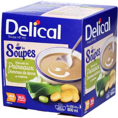 Delical Soep HP HC Prei, Aardappel & Room 4x200 Voeding