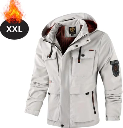Bovista Windjas Voor Heren - Parka - Lente & Herfst - Jas - Volwassen - Windjack - Windbreaker - Outdoor - Wit - Maat XXL