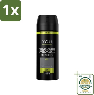 1 x Axe - Deodorant Bodyspray - 24hrs Fresh - You Essentiel - 150 ml- Deodorant Bodyspray - Frisheid - Lichaamsgeur - Langdurige Bescherming - Mannelijke Geur