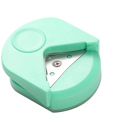 Hoekronde Pons - Papierpons Afronder - Knutselen Kaarten - Draagbaar Eenhandig Gebruik - R4mm - Groen