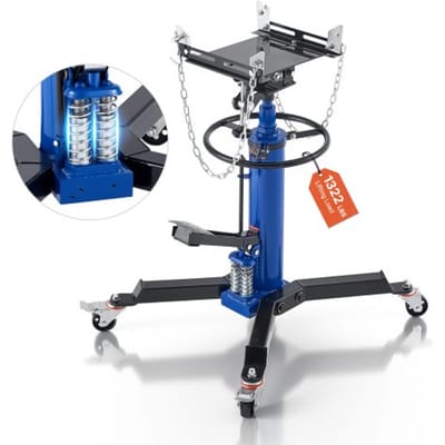 VEVOR hydraulische krik met transmissie, autokrik met een hefvermogen van 600 kg, telescopische krik met pedaal en dubbele telescopische versnellingsbak en een hefhoogte van 88-176 cm, garage-/werkplaatslift, blauw