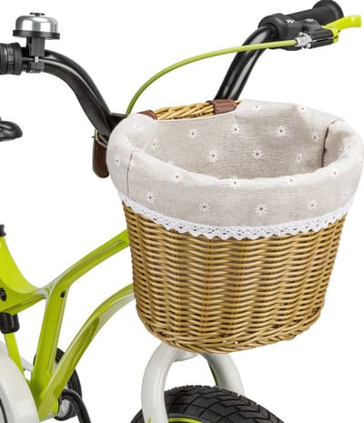 Handgemaakte Fietsmand voorop - Gevlochten Rietlook met Verstelbare Riemen
