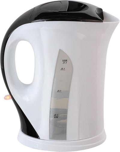 Elektrische waterkoker - Draadloze ketel - Snel water koken - Automatische uitschakeling - 17 Liter - Wit/Zwart