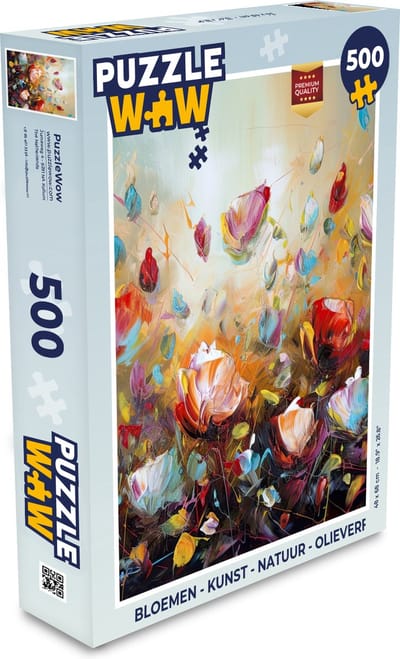 Puzzel Bloemen - Kunst - Natuur - Olieverf - Legpuzzel - Puzzel 500 stukjes