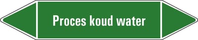 Proces koud water leidingmarkering op vel 126 x 26 mm - 5 per vel