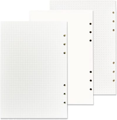 Vulbladen A5, Gelinieerd 6-Hole Losbladig Papier, 180 Vellen voor Ringband, Notitieboek en DIY Projecten