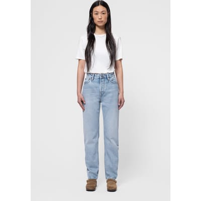 Nudie Jeans Lofty Lo Travelling Light Blue Size: W25L32 | Straight Outlet | Dames | Blauw