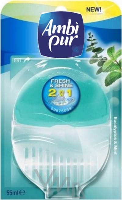 Ambi Pur 2-in-1 Toiletblok Fresh & Shine Vloeibaar - 55 ml