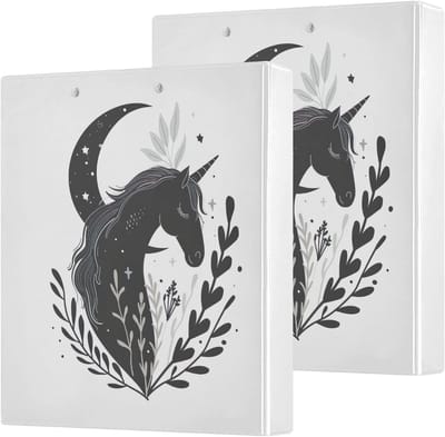 Paardenmaan en planten 3 ringbanden set van 2 d ringband 1,5 inch bindmiddel voor meisjes