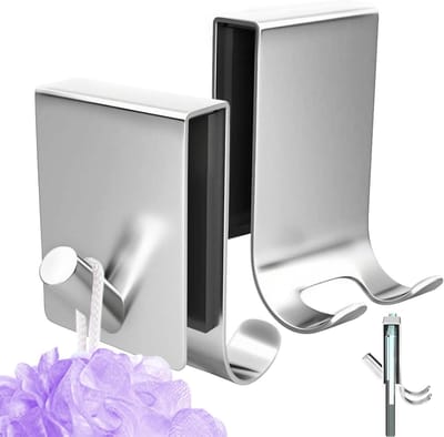Shower Hooks zonder Boren met Bescherming voor Glasdikte 5-10mm - Ideaal voor Badkamer en Douche