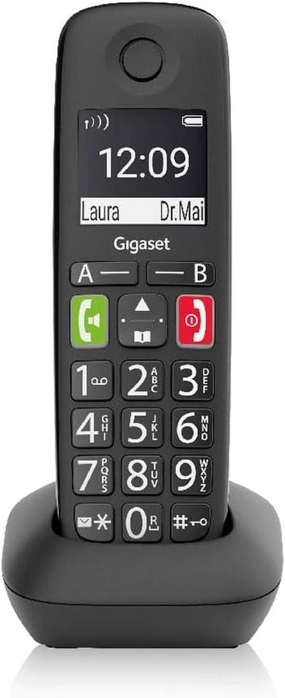 Draadloze telefoon met sterke geluidskwaliteit en grote cijfers voor eenvoudig bellen