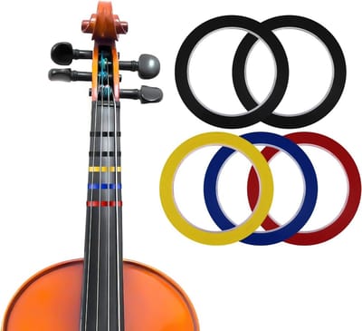 5 Rollen Vingerband voor Viool, Celloband en Orkestinstrumenten - Geschikt voor Beginners en Professionals, Verkrijgbaar in 4 Kleuren