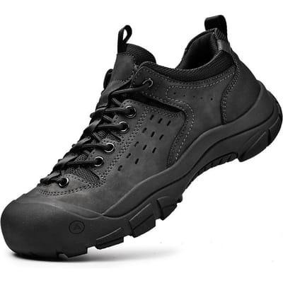 Antislip Echt Leer Heren Wandelschoenen Outdoor Offroad Schoenen Dikke Zool Slijtvaste Sneakers Retro Man Trekkingschoeisel 46