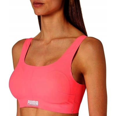 Y3783 PUMA TOP REMBOURRÉ Maille Soutien-gorge BRASSIÈRE DE SPORT XS red