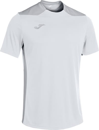 Joma Championship VI Shirt Korte Mouw Kinderen - Zilver / Wit | Maat: 152