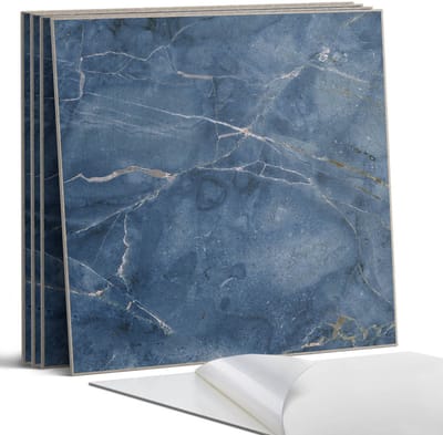Coloray Wandpanelen Zelfklevend - Natuursteenpatroon Zelfklevende Wandpanelen - 50 cm x 50 cm - Marine Wandpaneel PVC - 4 stuks - Texturen Wandpanelen Zelfklevend - Wandpaneel Keuken - Wandpanelen Badkamer