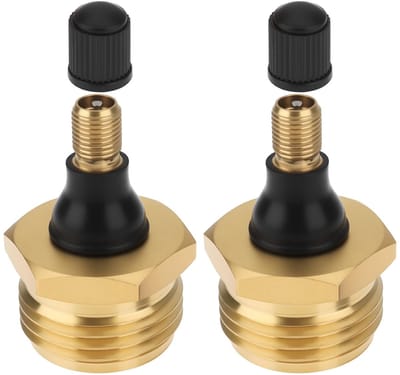 Dailygoods- Blow Out Plug Set van 2 - 8mm Messing - 27mm Draad - RV Waterleiding - Corrosiebestendig - Lekvrije Pasvorm - Uitblaasplug