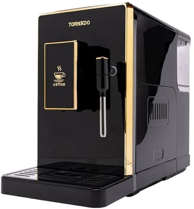 Tornado - TCM-9008A-GS - Volautomatisch Koffiezetapparaat - 20 Bar - Stoompijpje - LED Display - 1.5L