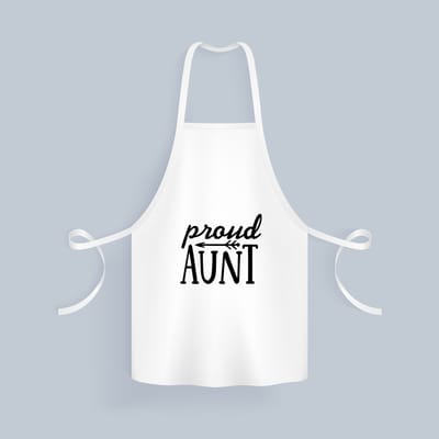 Akyol - proud aunt Keukenschort - Tante - tante - verjaardag tante - trots - cadeautje - kado - geschenk - 82 bij 71 cm