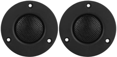 Shopcentral - Dome Tweeter Speaker - 25W Geluidskwaliteit - Zwart - Hoge Resolutie - Voor Audio-systemen - 2 Stuks