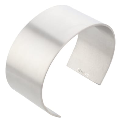 Behave – Armband – Zilverkleurig – Mat – Breed – Minimalistisch – Nikkelvrij - Stainless steel