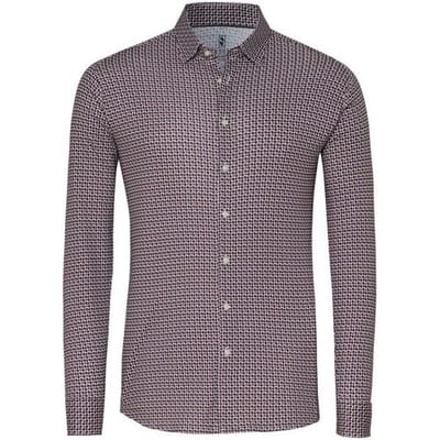 Desoto Overhemd Octagon Fantasy Pattern Bordeaux / male