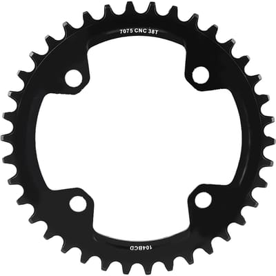 32 34 36 38T BCD 104 Mountainbike stalen enkelvoudig crankstel reparatieonderdelen 27.5 in zwart