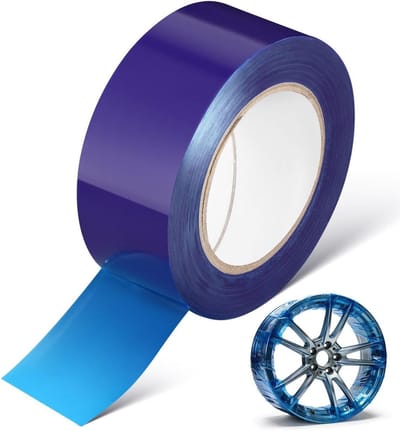 Blauwe PE tape voor het beschermen van autobanden, krasbescherming voor velgen, eenvoudig aan te brengen rim protection voor voertuigen