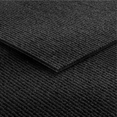 Zwarte Zelfklevende Tapijttegels voor Woonkamer, Slaapkamer en Kantoor - 60x60cm, 16 Stuks, Vloerbedekking voor Commercieel Gebruik, Wasbaar en Duurzaam