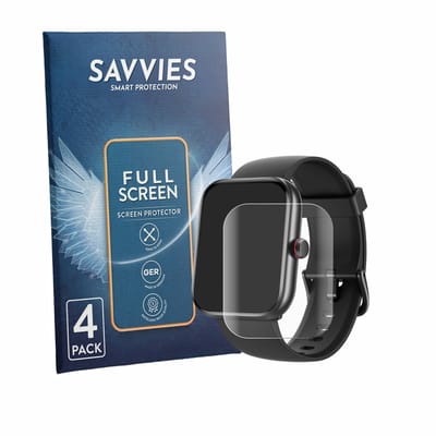 Savvies - Screenprotector voor Uaue IDW20 1.91" - Folie Beschermfolie transparant volledig dekking 4 Stuks
