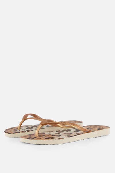 Havaianas Havaianas Leopard Slim Point Slippers beige Rubber